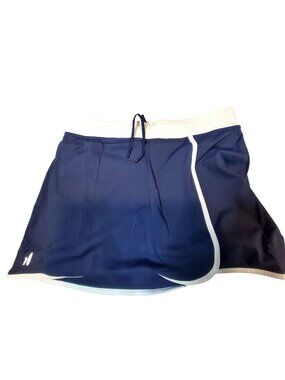 Jonnnie-O Womes Navy & White Skort With Drawstring Waistband & Logo Size XL